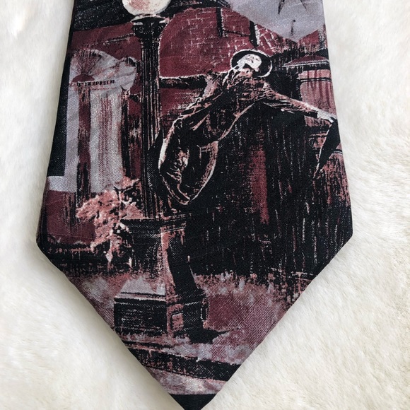Vintage Singin’ in the Rain 100% Silk Tie - Picture 4 of 7